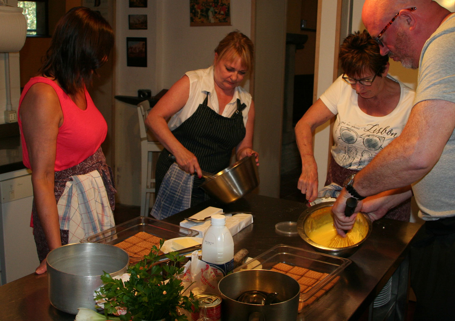 Holiday cooking in Marche Italy