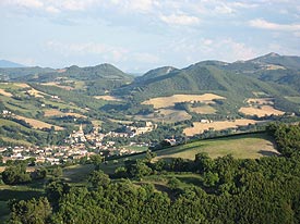 uitzicht op de Sibellijnse bergen Marche