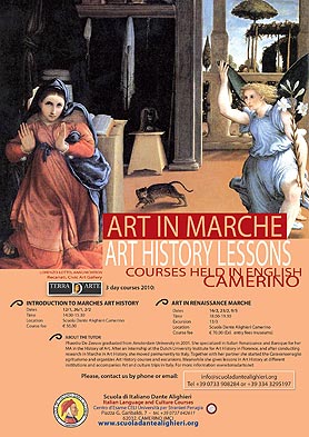 click to enlarge poster Marche Art History Courses.