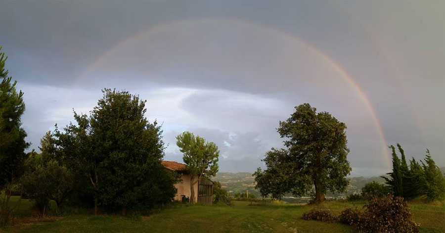 rainbow in Italy Marche