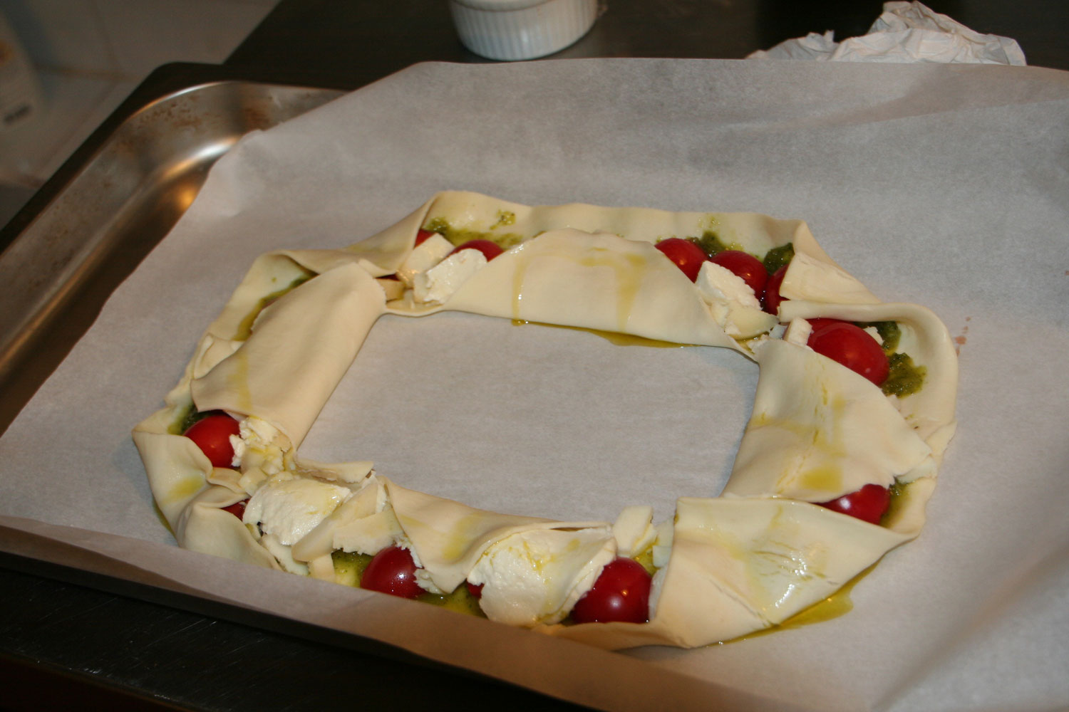 Cooking pizza in Marche Italy
