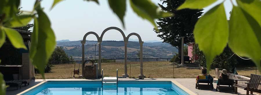 Enjoying Italian summer at the pool