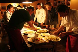 cooking course at Caravanserraglio, Italy