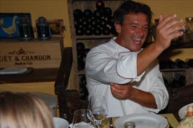 the Caravanserraglio restaurant, Marche Italy